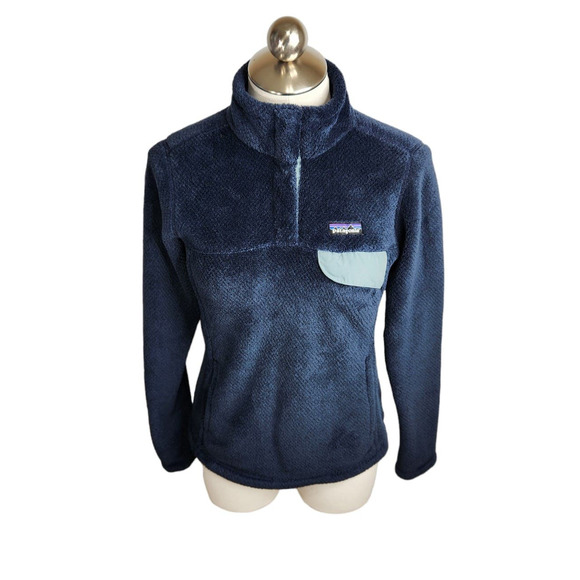 Patagonia‎ Re-Tool Snap-T Pullover Womens Small Navy Blue - Picture 4 of 13